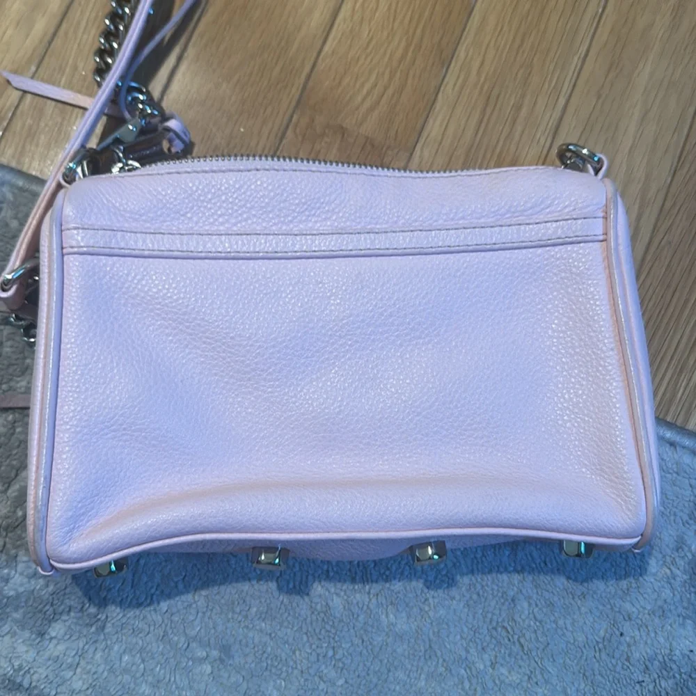 REBECCA MINKOFF Peony Pink Leather Mini Mac Crossbody